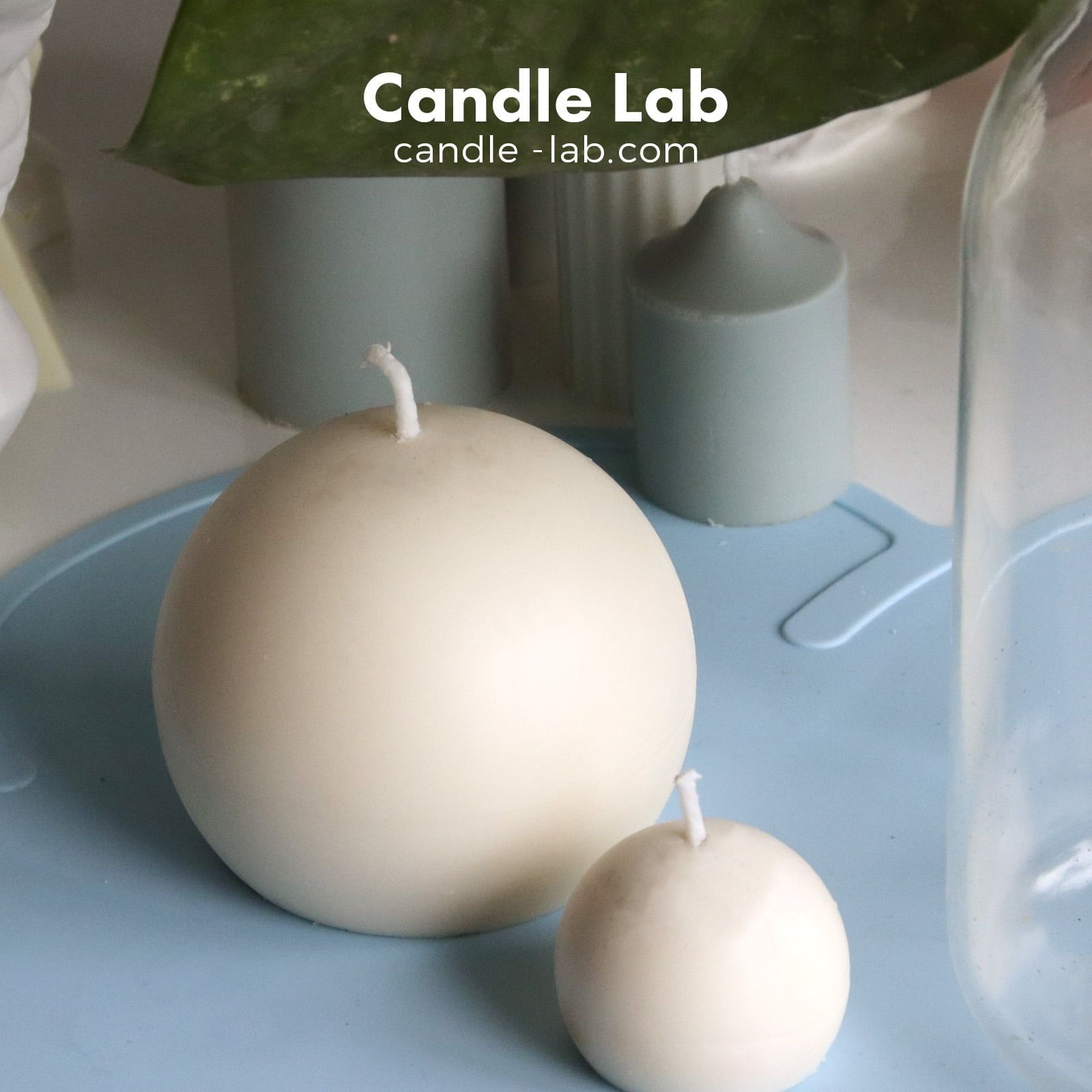 Candle Lab 9cm Diameter Sphere Ball Shape Candle Mold for DIY Candle Making