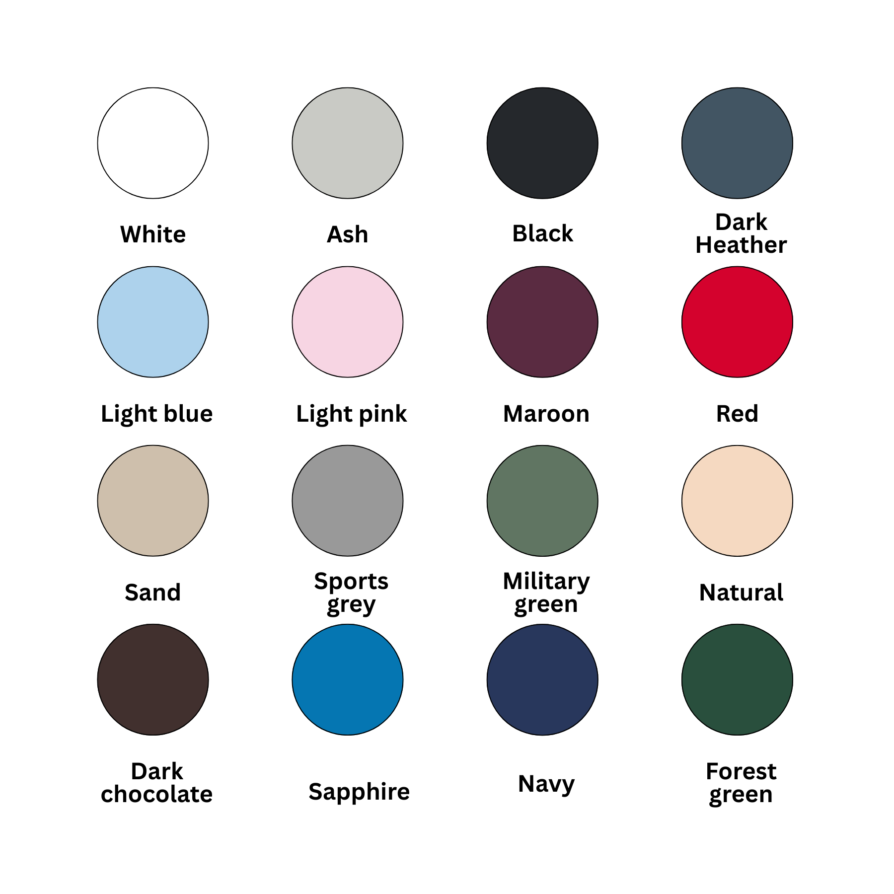 Color swatches showing available t-shirt colors for 'Keep the Immigrants Deport the Racists' tee