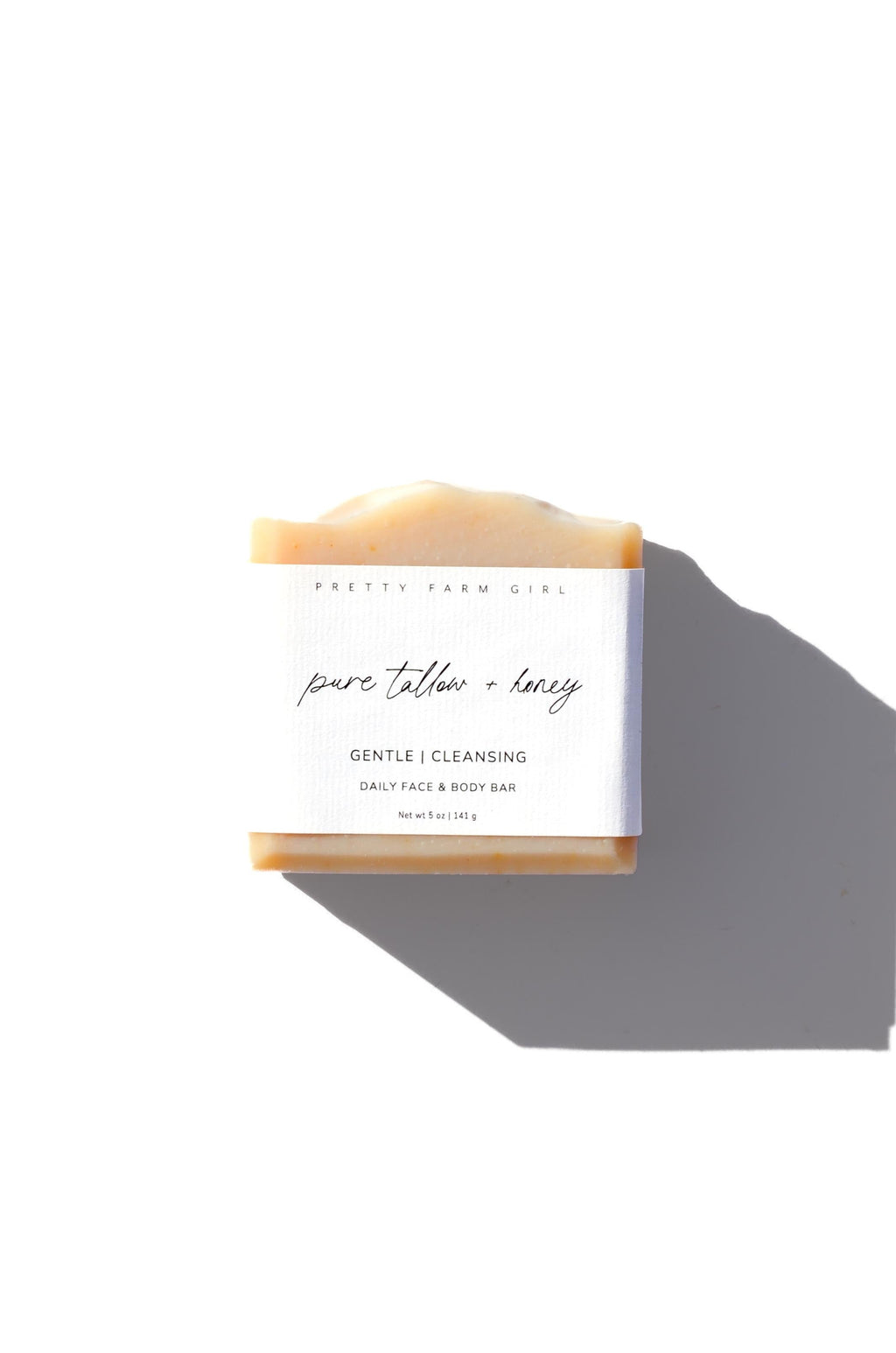 Pure Tallow and Honey soap bar - fragrance-free natural handmade soap