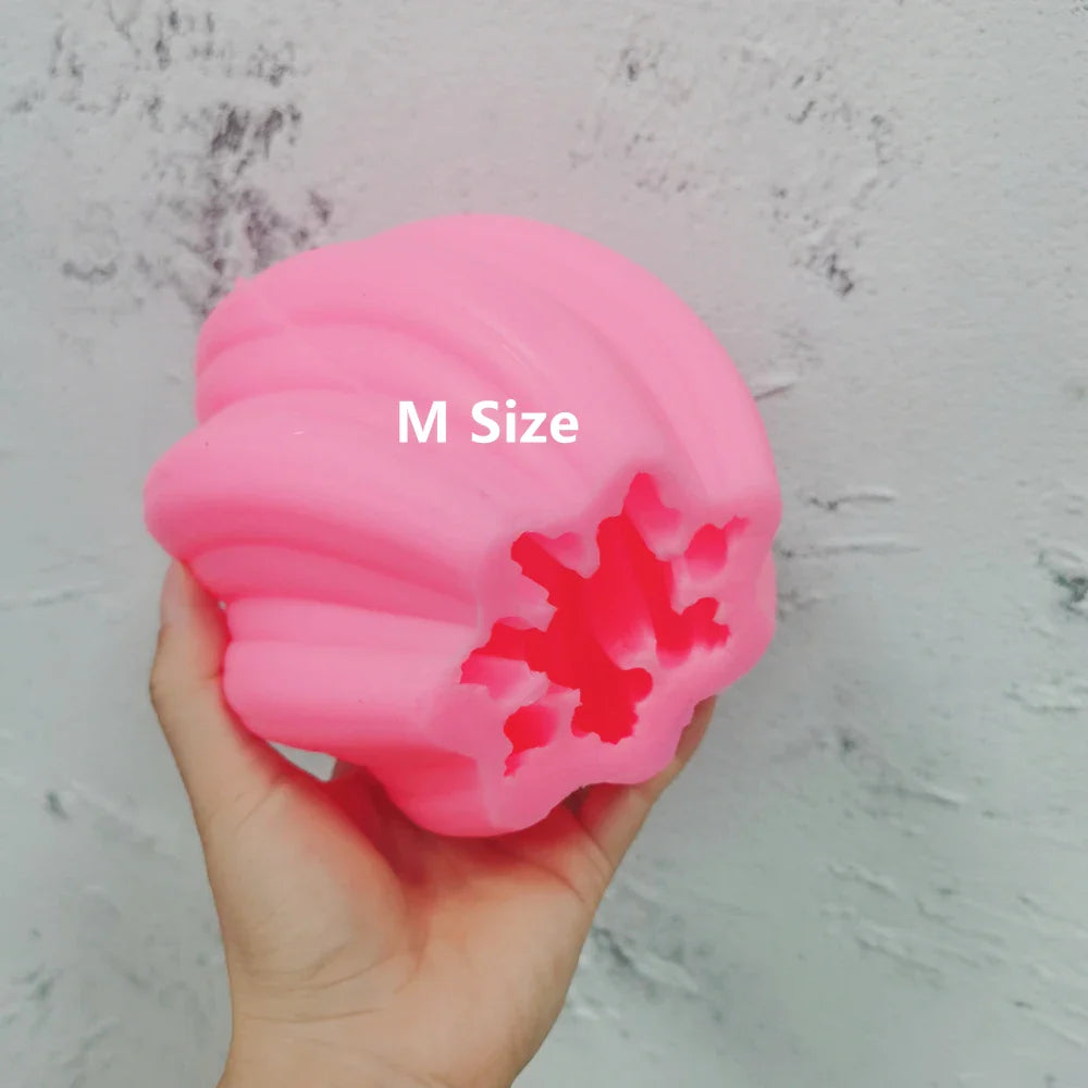 3 Sizes Geometric Wave Twirl Candle Molds - Abstract Art Wavy Stripe Pillar Silicone Molds