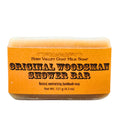 Fern Valley Goat Milk Soap Original Woodsman Shower Bar with orange label on white background