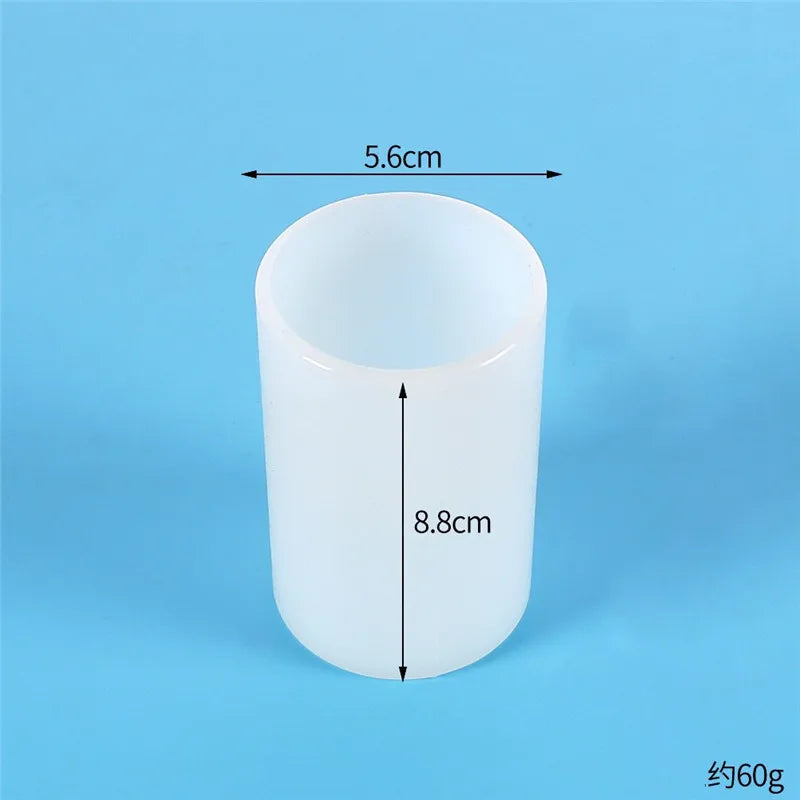 3D Cylinder Shape Candle Silicone Mold - DIY Pillar Candle Soap Resin Craft Mold