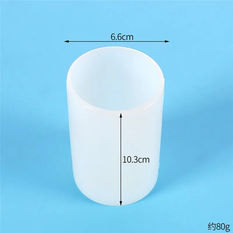 3D Cylinder Shape Candle Silicone Mold - DIY Pillar Candle Soap Resin Craft Mold
