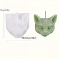 3D Three Eyed Cat Silicone Mold - Evil Cat Head Mold for Candles, Resin & Halloween Decor