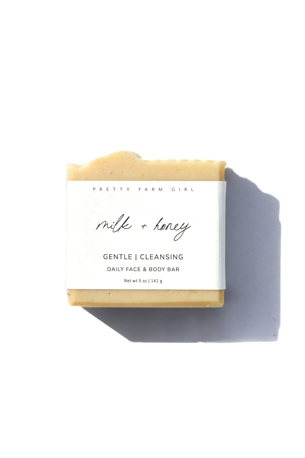 Milk and Honey tallow soap bar - fragrance-free natural handmade soap with goat milk