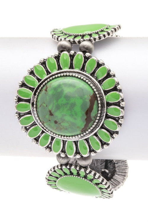 Green turquoise stretch jewelry by BandsCo Straps